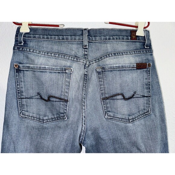 VTG 7 Seven For all Mankind Jeans Womens Sz 30 Light Wash Bootcut Made in USA - Picture 13 of 16